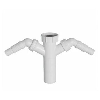 Отвод для слива стиральной и посудомоечной машины 1 1/2 с 2-мя выводами McALPINE MRSK2,3 (TEE 4)