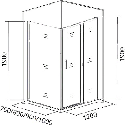 Душевая дверь Good Door Cofe WTW-120-C-CH КФ00029