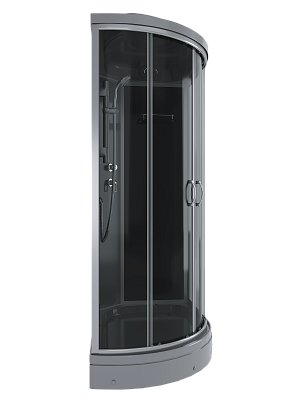 Душевая кабина угловая 120х80х215 ERLIT ER3512PL-C2-RUS_GRAY низкий поддон