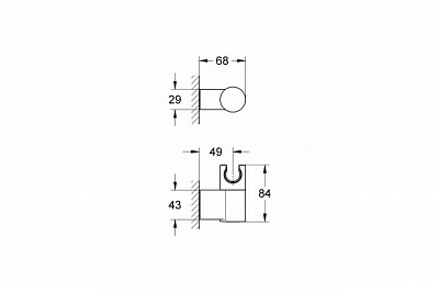 Держатель настенный Grohe RAINSHOWER 27055000 регулируемый