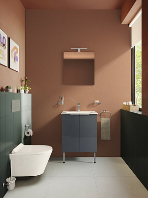 Подвесной безободковый унитаз Vitra Vortex M50  тонкая крышка-сиденье с микролифтом 8302B003-6404