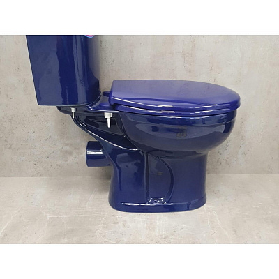 Унитаз-компакт Оскольская Керамика "Дора-Антивсплеск", синий