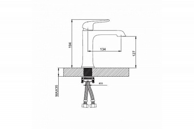 Смеситель для умывальника Gappo G1050