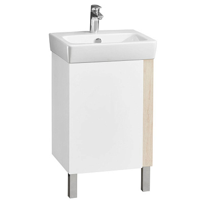 Тумба с раковиной Aquaton Кантри 50 белый, дуб верона 1A257801AHB20