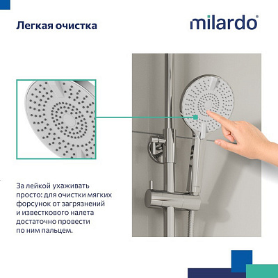 Лейка для душа Milardo Rora ROR4FCRM18