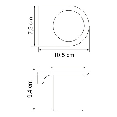 Стакан для зубных щеток WasserKRAFT Kammel K-8328