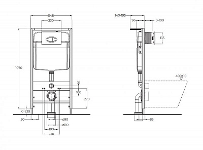 Инсталляция для подвесного унитаза BelBagno BB026