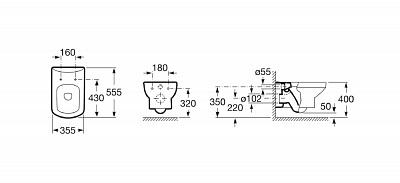 Унитаз подвесной Roca Dama Senso 7346517000