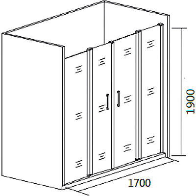 Душевая дверь Good Door Cofe WTW-TD-170-C-CH КФ00034