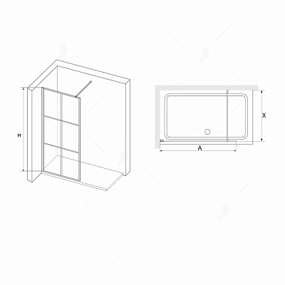 Душевая перегородка RGW WA-011B