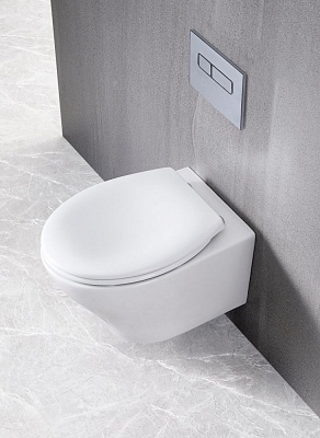 Сиденье с LED подсветкой дюропласт soft close металлическое крепление  Belbagno ACQUA BB216QSC