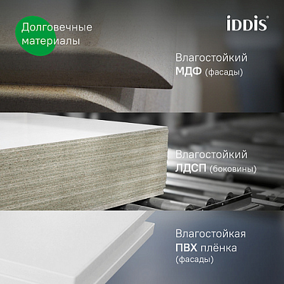Тумба напольная с умывальником (4077000i28)  IDDIS Zodiac X 70 см, белый, ZDX70WFi95K