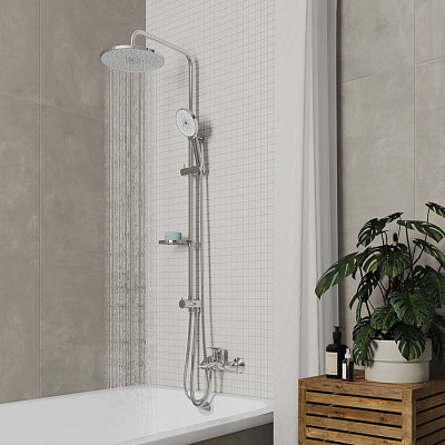 Душевой гарнитур с верхней лейкой Milardo Ideal Spa ILSSB3FM76