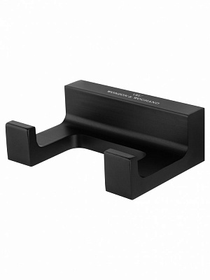 Двойной крючок для ванной Wonzon & Woghand eclipse, черный ww-9125-bl