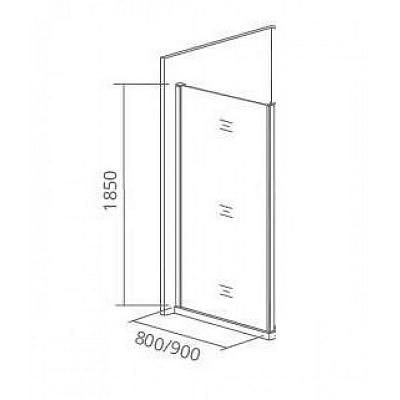 Стекло боковое Good Door ORION SP-90-С-CH