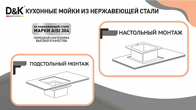 Кухонная мойка 60х45 нержавеющая сталь сатин D&K DKS604504, в комплекте с сифоном, корзиной, дозатором