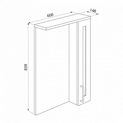 Шкаф-зеркало IDDIS Sena 60 SEN6000i99