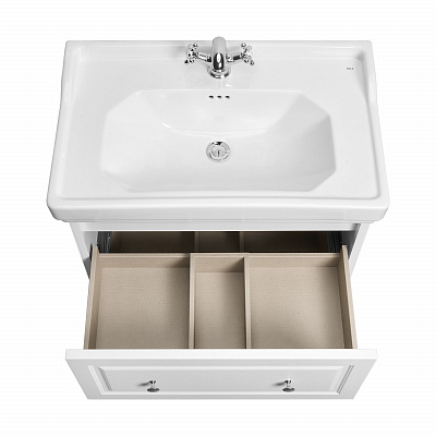 Тумба под раковину Roca Carmen 80 2 ящика белый матовый ZRU9307845 (под раковину 261327)