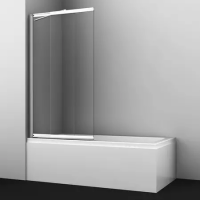 Стеклянная шторка для ванны 100х140 WasserKRAFT Main 41S02-100WS Fixed