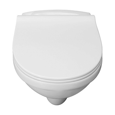 Подвесной унитаз безободковый с инсталляций Сантек Бореаль rimless (с тонким сиденьем, панель белая 1WH501832