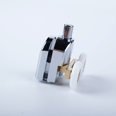 966D23C6DZ Ролик для душевой зоны двойные, 2 верхних + 2 нижних, стекло 5-6 мм, пластик, хром