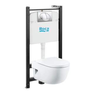 Комплект Roca Meridian 7893104110 подвесной унитаз + инсталляция + кнопка