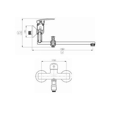 Смеситель Vitra Dynamic S A42038EXP универсальный