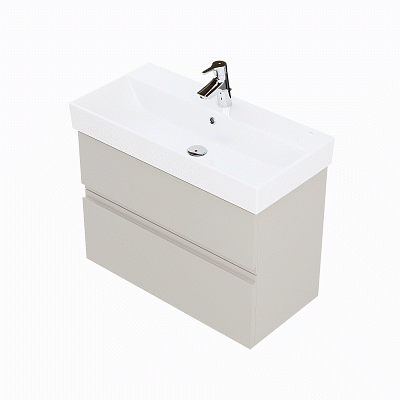 Тумба с раковиной Roca Oleta 80 капучино, 2 ящика, A857640515