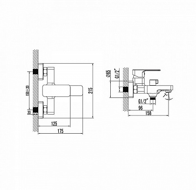 Смеситель для ванной IDDIS Urban URBSB02i02