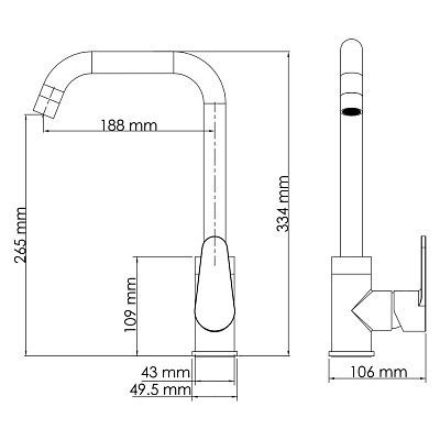Смеситель для кухни WasserKRAFT Alz 28807
