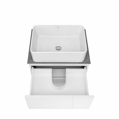 Тумба с раковиной Roca Luna 60 2 ящика ZRU9307764, белый
