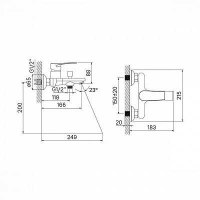 Смеситель для ванны Iddis Edifice EDISB00i02WA