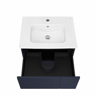 Тумба с раковиной Roca Luna 60 2 ящика ZRU9307766, синий