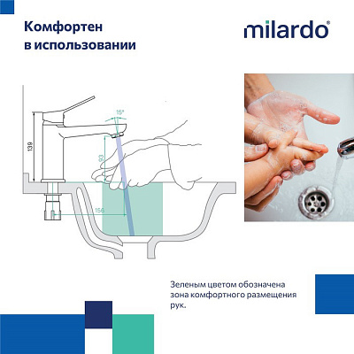 Смеситель для умывальника Milardo Enjoy ENJSB00M01