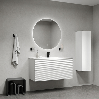 Тумба с умывальником (0131000i28) подвесная 100 см, белый, IDDIS Bild BIL10W0i95K