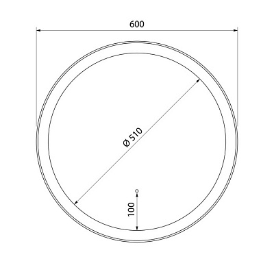Зеркало с подсветкой круглое, 60 см, IDDIS Esper ESP600Ri98