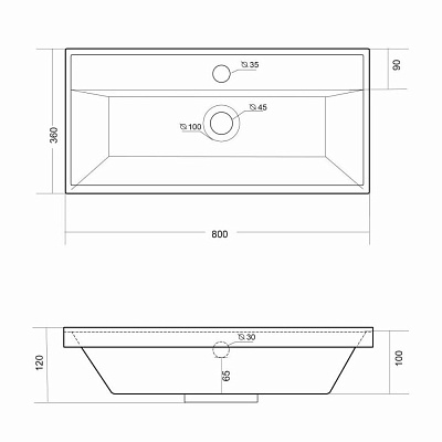 Раковина Velvex Classica 80 Slim