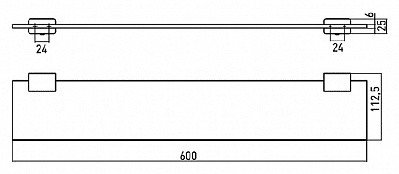 Полка стеклянная Emco Loft 051000160