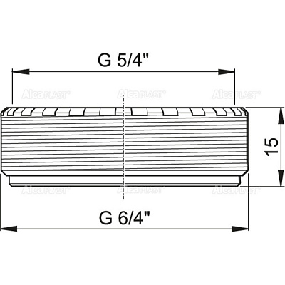 Подсоединение AlcaPlast S0507-ND6/4" × 5/4"