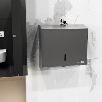 Диспенсер для бумажных полотенец WasserKRAFT K-10091 нержавеющая сталь никель (матовое)