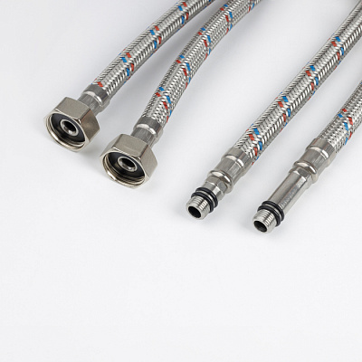 Гибкая подводка 2шт 2м г-ш F1/2xM10S F1/2xM10L SS304 IDDIS 926CBS20ZP латунь