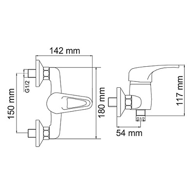 Смеситель для душа WasserKRAFT ODER 6302