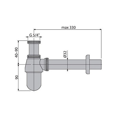 Сифон для умывальника AlcaPlast A431