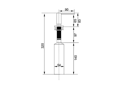 Дозатор Longran Standart LD0006-49 Croma (цвет серый гранит)