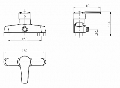 Смеситель для душа РМС SL50-003