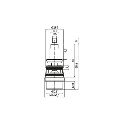 Дивертор для смесителя h=64 мм M24x1,5 IDDIS Optima Home 997B0264SM