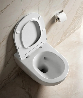 Унитаз подвесной безободковый со смывом торнадо Cerutti Spa Sella Aria Tornado CT9529