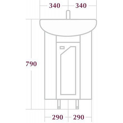 Тумба без раковины Onika Манго 40 см 104002