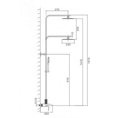 Душевая система FRAP F24803 нержавеющая сталь