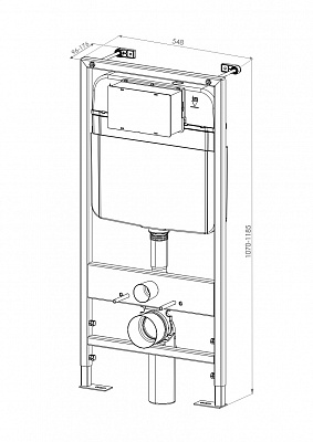 Комплект инсталляции с унитазом D&K 3в1 DS1431604